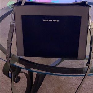 Michael Kors black/white/grey crossbody purse